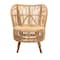 Bali & Pari Nagoya Modern Bohemian Natural Rattan Wide Seat Lounge Chair 235-13342-ZORO - alternate 9